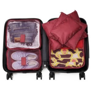 Foto Kit Necessaire 6 Peças CB 18538 Imagem Vinho (12)