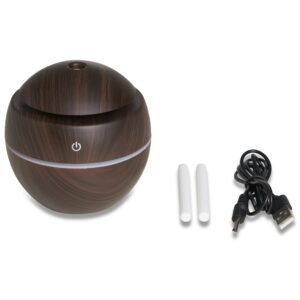 Foto Mini Umidificador com LED CB 14738 Imagem Marrom (5)