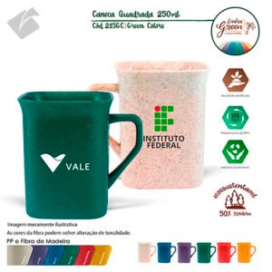 Foto Caneca Quadrada Green Colors CB 215GC Imagem