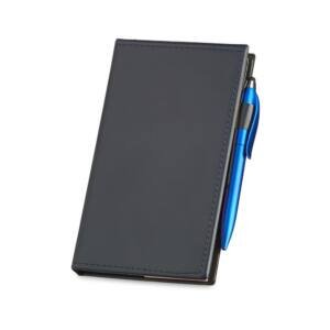 Kit para Anotações com Caneta CB 18739 | caneta plástica touchscreen com carga esferográfica azul 1.0mm e acionamento por rotação.