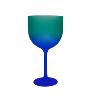 Foto Taça Gin 550ml Degradê Imagem Azul com Verde Escuro