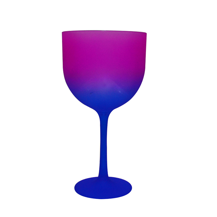 Foto Taça Gin 550ml Degradê Imagem Azul e Pink Foto Taça Gin 550ml Degradê Imagem Azul e Pink