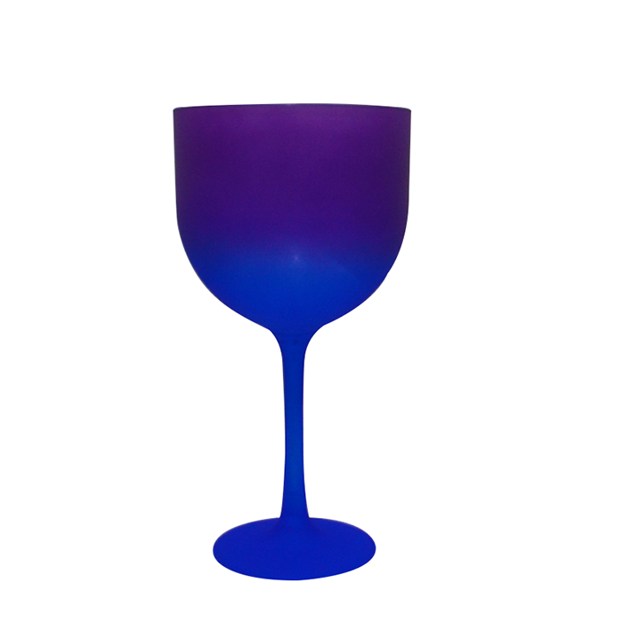 Foto Taça Gin 550ml Degradê Imagem Azul e Roxo Foto Taça Gin 550ml Degradê Imagem Azul e Roxo