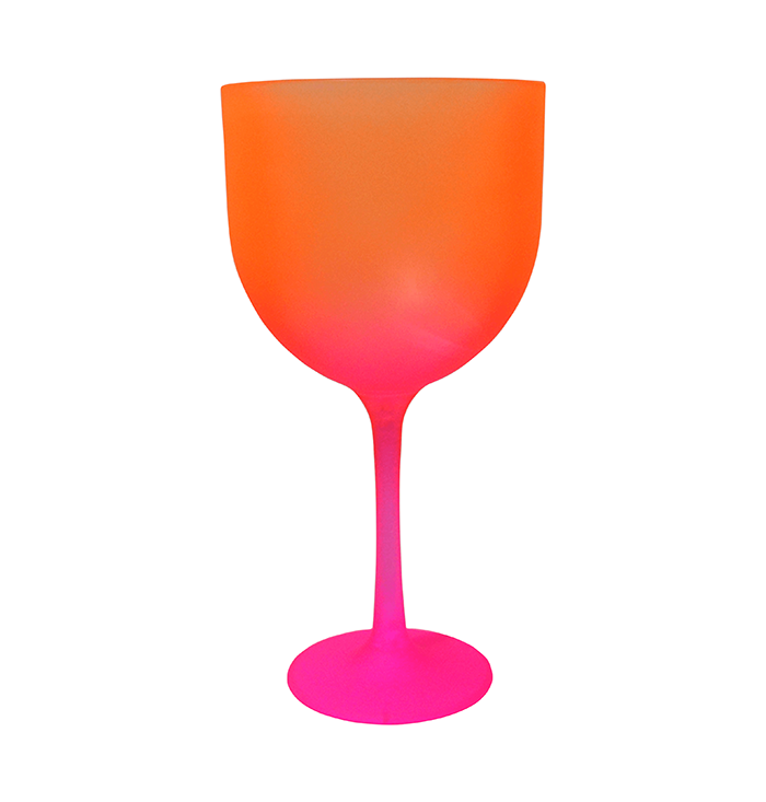 Foto Taça Gin 550ml Degradê Imagem Pink e Laranja Foto Taça Gin 550ml Degradê Imagem Pink e Laranja