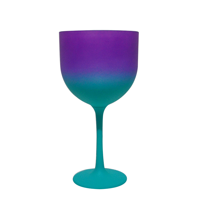 Foto Taça Gin 550ml Degradê Imagem Tiffany com Roxo Foto Taça Gin 550ml Degradê Imagem Tiffany com Roxo