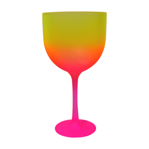 Foto Taça Gin Light 600ml Degradê Imagem Pink com Amarelo
