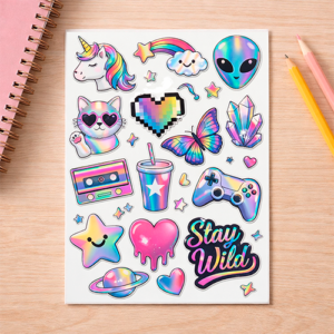 Foto Cartela de Adesivo Hologr&aacute;fico Imagem (2)