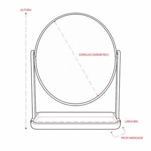 Foto Espelho de Mesa CB 19092 Imagem (5)