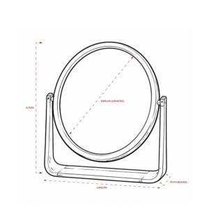 Foto Espelho de Mesa CB 19098 Imagem (5)