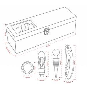 Foto Kit Vinho Xadres 4 Peças CB 19124 Imagem (9)