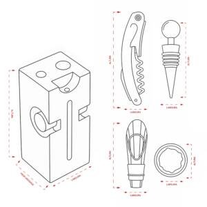 Foto Kit Vinho Xadres 6 Peças CB 19117 Imagem (6)